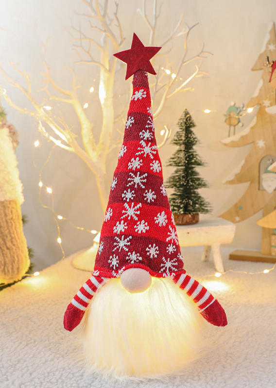 Christmas Decoration Snowflake Star Glowing Plush Dwarf Doll in Green,Red. Size
Christmas Decoration Snowflake Star Glowing Plush Dwarf Doll in Green,Red. Size