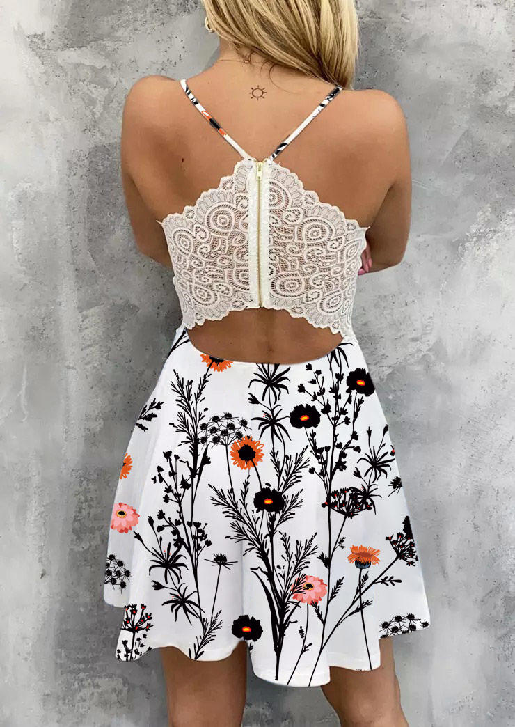 Mini Dresses Floral Lace Splicing Spaghetti Strap V-Neck Mini Dress in Multicolor. Size: ,M,L,XL
Mini Dresses Floral Lace Splicing Spaghetti Strap V-Neck Mini Dress in Multicolor. Size: ,M,L,XL