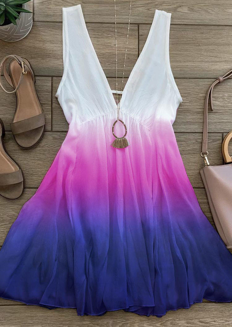 Mini Dresses Gradient Open Back Sleeveless Mini Dress in Multicolor. Size
Mini Dresses Gradient Open Back Sleeveless Mini Dress in Multicolor. Size