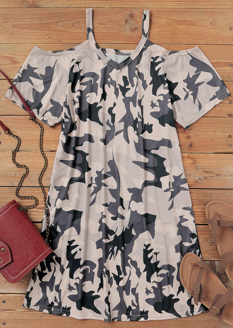 Mini Dresses Camouflage Cold Shoulder V-Neck Mini Dress in Camouflage. Size: ,L,XL
Mini Dresses Camouflage Cold Shoulder V-Neck Mini Dress in Camouflage. Size: ,L,XL