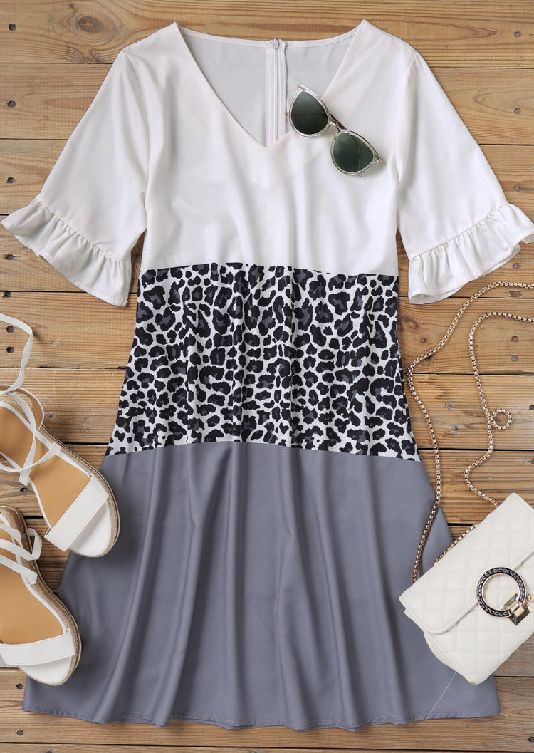 Mini Dresses Leopard Color Block Pocket Zipper Mini Dress in Multicolor. Size: ,XL
Mini Dresses Leopard Color Block Pocket Zipper Mini Dress in Multicolor. Size: ,XL