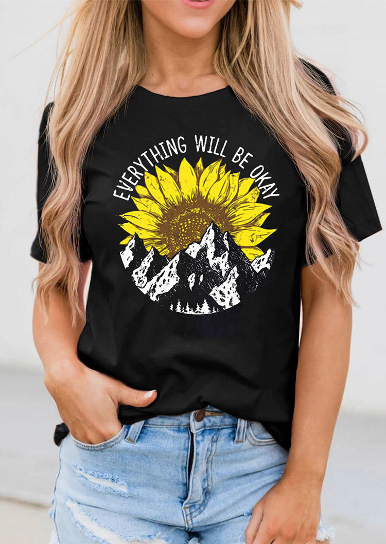 T-shirts Tees Everything Will Be Okay Sunflower Mountain T-Shirt Tee in Black. Size: ,M,L,XL
T-shirts Tees Everything Will Be Okay Sunflower Mountain T-Shirt Tee in Black. Size: ,M,L,XL