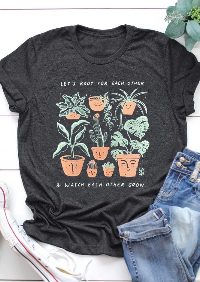 T-shirts Tees Let's Root For Each Other Cactus T-Shirt Tee in Dark Grey. Size
T-shirts Tees Let's Root For Each Other Cactus T-Shirt Tee in Dark Grey. Size