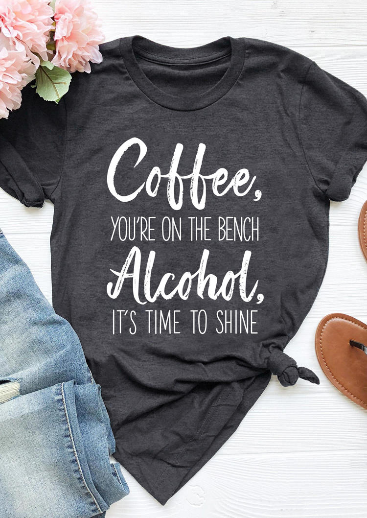 T-shirts Tees Coffee You're On The Bench O-Neck T-Shirt Tee in Dark Grey. Size: ,M,L
T-shirts Tees Coffee You're On The Bench O-Neck T-Shirt Tee in Dark Grey. Size: ,M,L