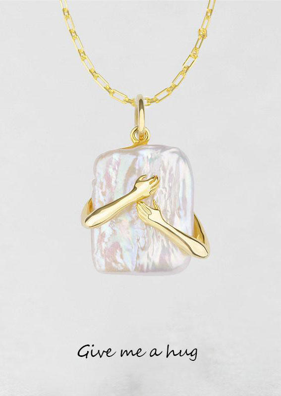 Necklaces Give Me A Hug Square Baroque Pearl Pendant Necklace in Gold,Silver. Size
Necklaces Give Me A Hug Square Baroque Pearl Pendant Necklace in Gold,Silver. Size