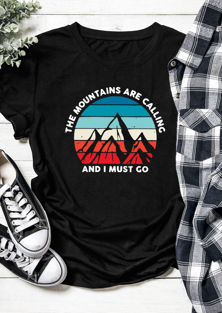 T-shirts Tees The Mountains are Calling And I Must Go T-Shirt Tee in Black. Size: ,M,L,XL
T-shirts Tees The Mountains are Calling And I Must Go T-Shirt Tee in Black. Size: ,M,L,XL