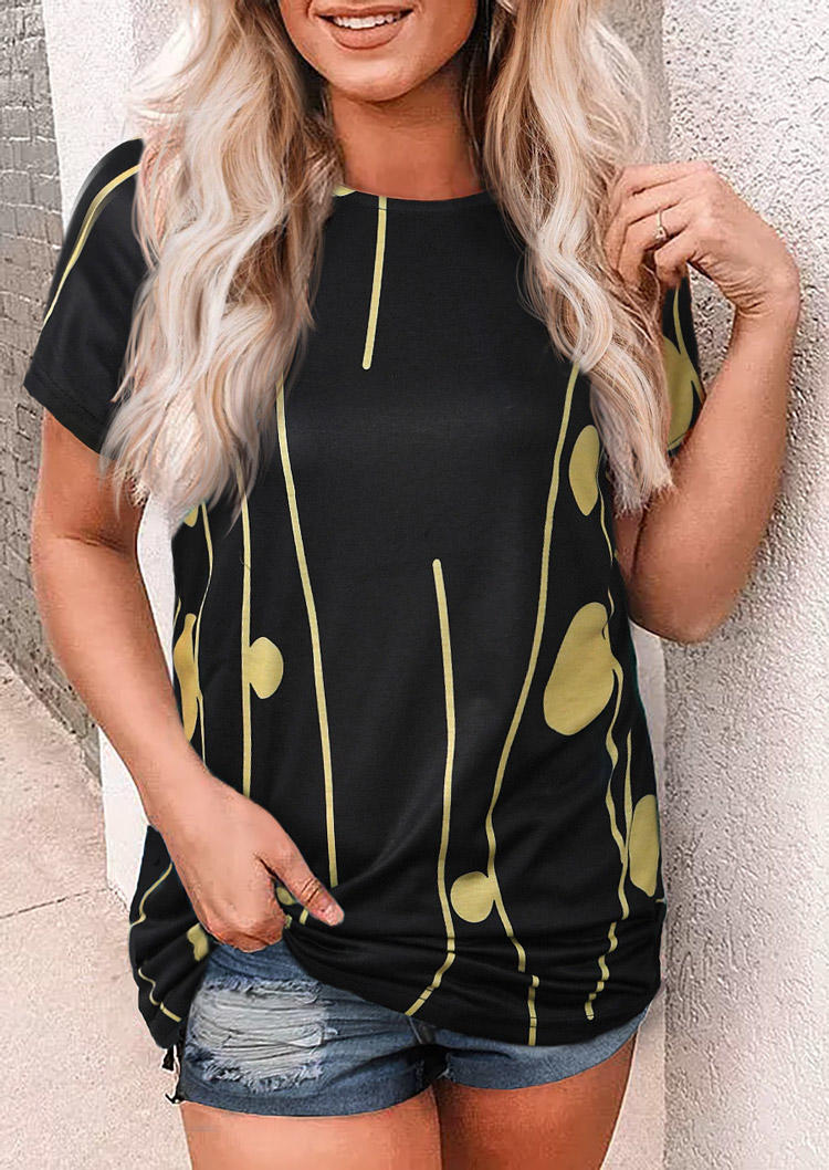 T-shirts Tees Geometric O-Neck Short Sleeve T-Shirt Tee in Black. Size: ,M,L,XL
T-shirts Tees Geometric O-Neck Short Sleeve T-Shirt Tee in Black. Size: ,M,L,XL