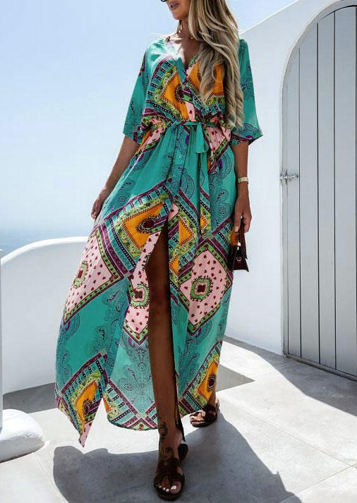 Maxi Dresses Vintage Bohemian Geometric Wrap V-Neck Maxi Dress in Green. Size: ,M,L,XL
Maxi Dresses Vintage Bohemian Geometric Wrap V-Neck Maxi Dress in Green. Size: ,M,L,XL