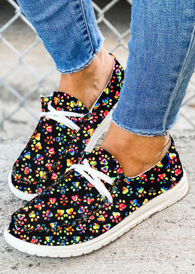 Sneakers Tie Dye Dog Paw Lace Up Round Toe Flat Sneakers in Multicolor. Size: ,38,39,40,41
Sneakers Tie Dye Dog Paw Lace Up Round Toe Flat Sneakers in Multicolor. Size: ,38,39,40,41