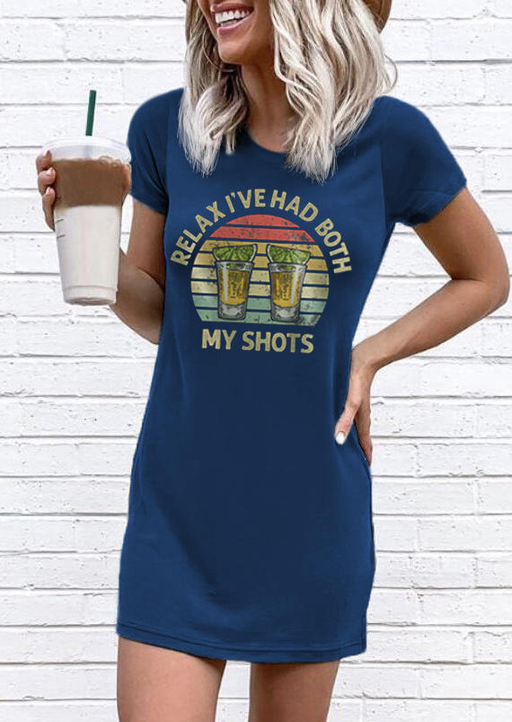 Mini Dresses Relax I've Had Both My Shots Short Sleeve Mini Dress in Blue. Size
Mini Dresses Relax I've Had Both My Shots Short Sleeve Mini Dress in Blue. Size