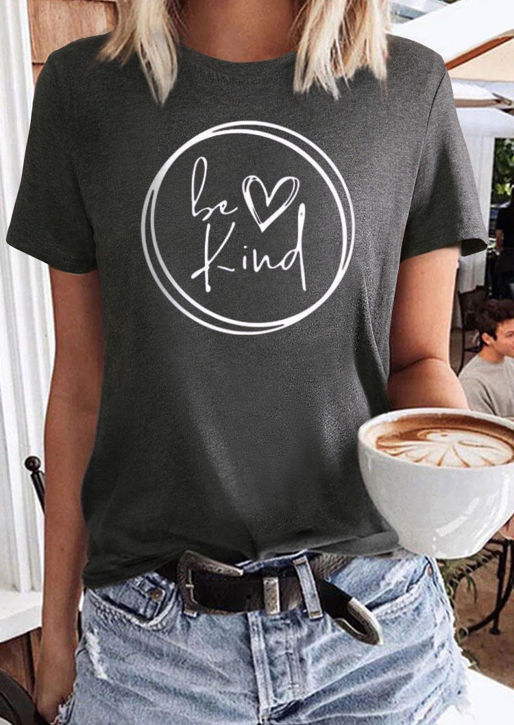 T-shirts Tees Be Kind Love Heart O-Neck T-Shirt Tee in Dark Grey. Size: ,M,L,XL
T-shirts Tees Be Kind Love Heart O-Neck T-Shirt Tee in Dark Grey. Size: ,M,L,XL