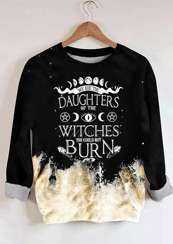 Sweatshirts We Are The Daughters Of The Witches Halloween Sweatshirt in Black. Size: ,M,L,XL
Sweatshirts We Are The Daughters Of The Witches Halloween Sweatshirt in Black. Size: ,M,L,XL