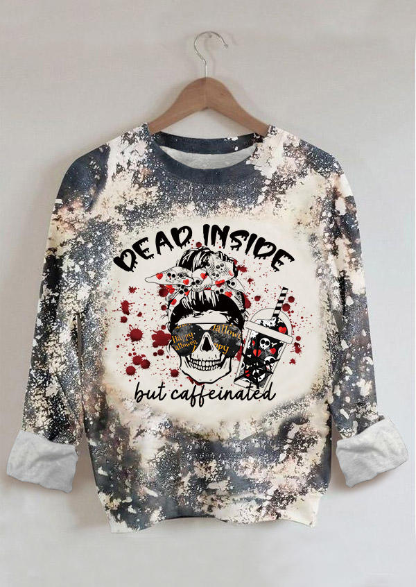 Sweatshirts Dead Inside But Caffeinated Skull Bleached Sweatshirt in Multicolor. Size
Sweatshirts Dead Inside But Caffeinated Skull Bleached Sweatshirt in Multicolor. Size