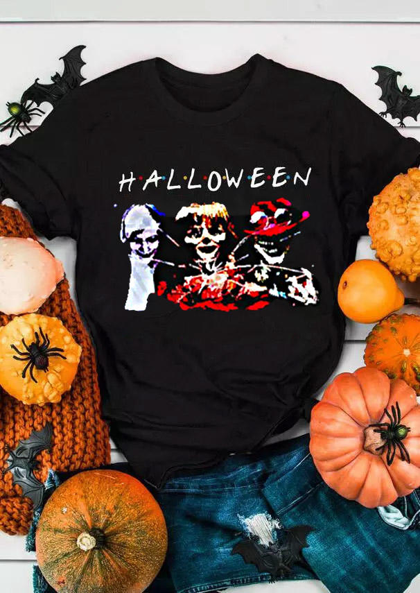 T-shirts Tees Halloween Graphic O-Neck T-Shirt Tee in Black. Size: ,M,L,XL
T-shirts Tees Halloween Graphic O-Neck T-Shirt Tee in Black. Size: ,M,L,XL