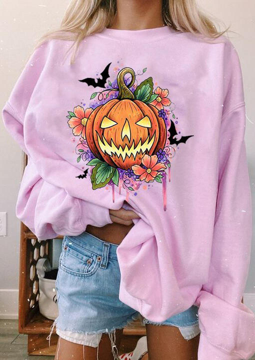 Sweatshirts Halloween Pumpkin Face Bat Flower Sweatshirt in Pink. Size: ,M,L,XL
Sweatshirts Halloween Pumpkin Face Bat Flower Sweatshirt in Pink. Size: ,M,L,XL
