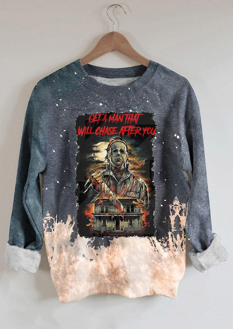 Sweatshirts Halloween Tie Dye Horror Movie Character Pullover Sweatshirt in Gray. Size: ,M
Sweatshirts Halloween Tie Dye Horror Movie Character Pullover Sweatshirt in Gray. Size: ,M