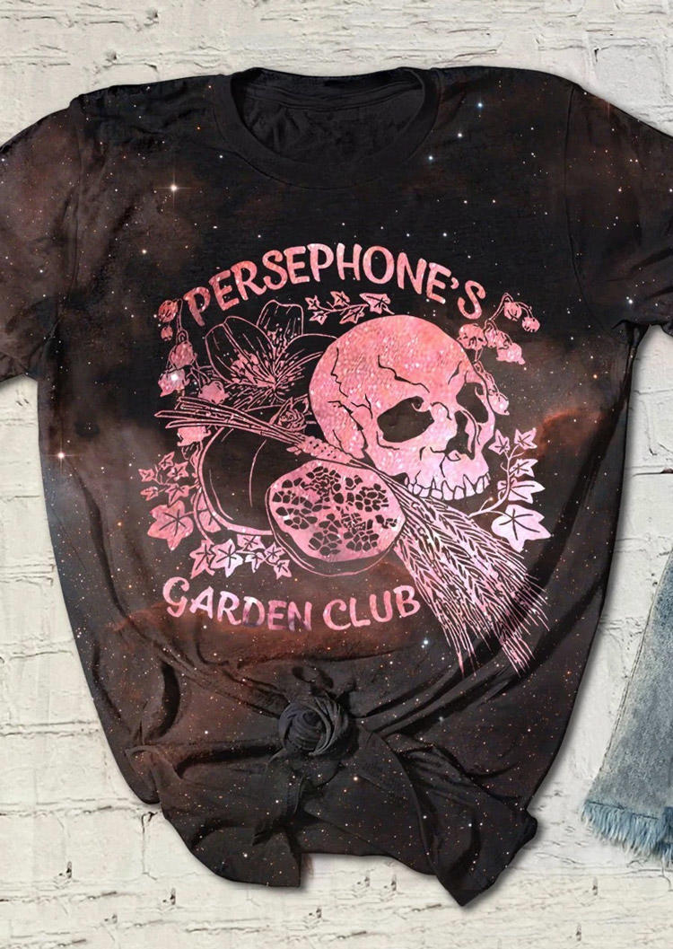 T-shirts Tees Halloween Persephone' Garden Club O-Neck T-Shirt Tee in Black. Size: ,M,L,XL
T-shirts Tees Halloween Persephone' Garden Club O-Neck T-Shirt Tee in Black. Size: ,M,L,XL