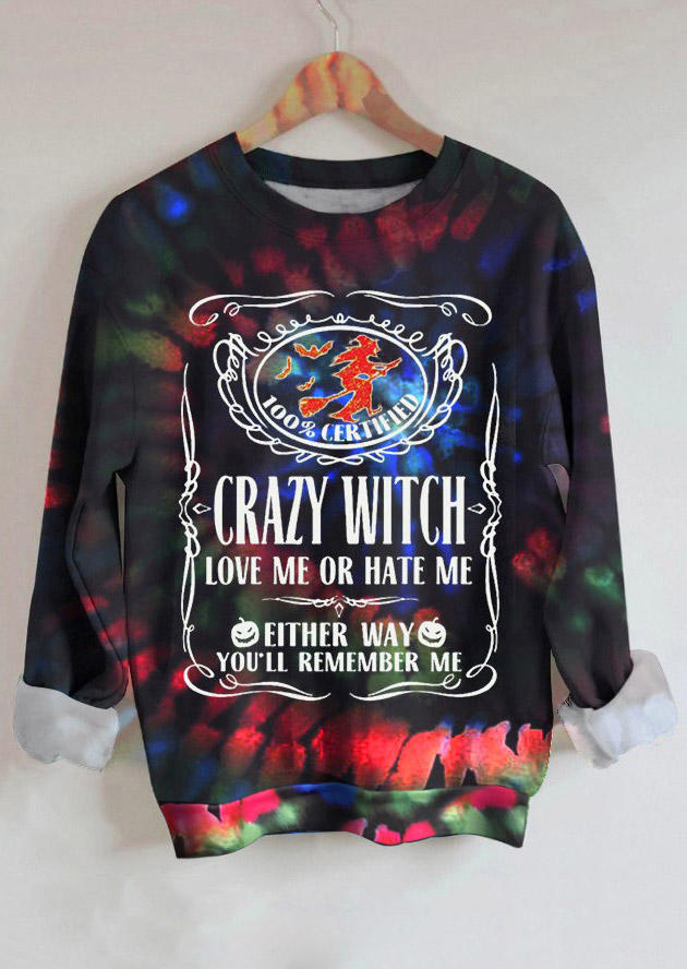 Sweatshirts Crazy Witch Love Me Or Hate Me Tie Dye Sweatshirt in Multicolor. Size
Sweatshirts Crazy Witch Love Me Or Hate Me Tie Dye Sweatshirt in Multicolor. Size