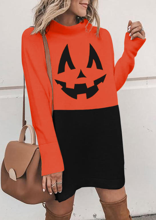 Mini Dresses Halloween Pumpkin Face Long Sleeve Mini Dress in Orange. Size: ,M,L,XL
Mini Dresses Halloween Pumpkin Face Long Sleeve Mini Dress in Orange. Size: ,M,L,XL