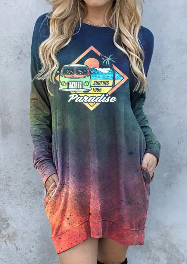 Mini Dresses Camping Truck Gradient Pocket Long Sleeve Mini Dress in Multicolor. Size: ,M,L,XL
Mini Dresses Camping Truck Gradient Pocket Long Sleeve Mini Dress in Multicolor. Size: ,M,L,XL