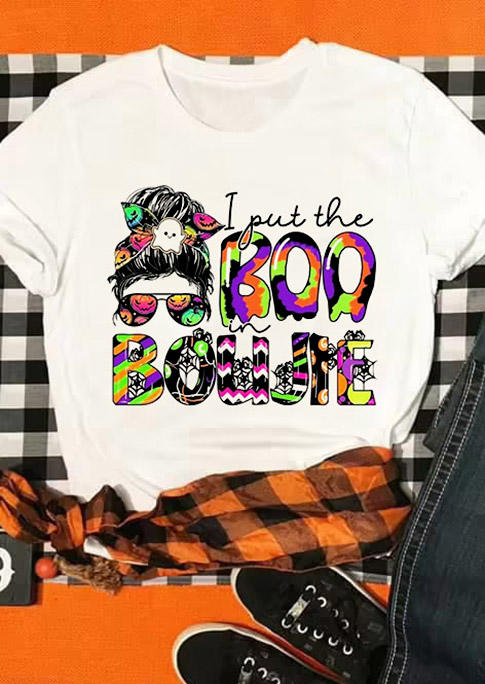 T-shirts Tees Halloween Skull I Put The Boo In Boujee T-Shirt Tee in White. Size: ,XL
T-shirts Tees Halloween Skull I Put The Boo In Boujee T-Shirt Tee in White. Size: ,XL