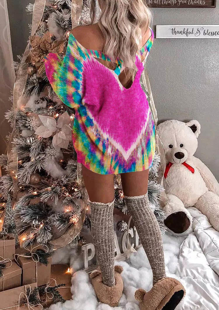 Mini Dresses Criss-Cross Open Back Tie Dye Heart Mini Dress in Multicolor. Size: M
Mini Dresses Criss-Cross Open Back Tie Dye Heart Mini Dress in Multicolor. Size: M