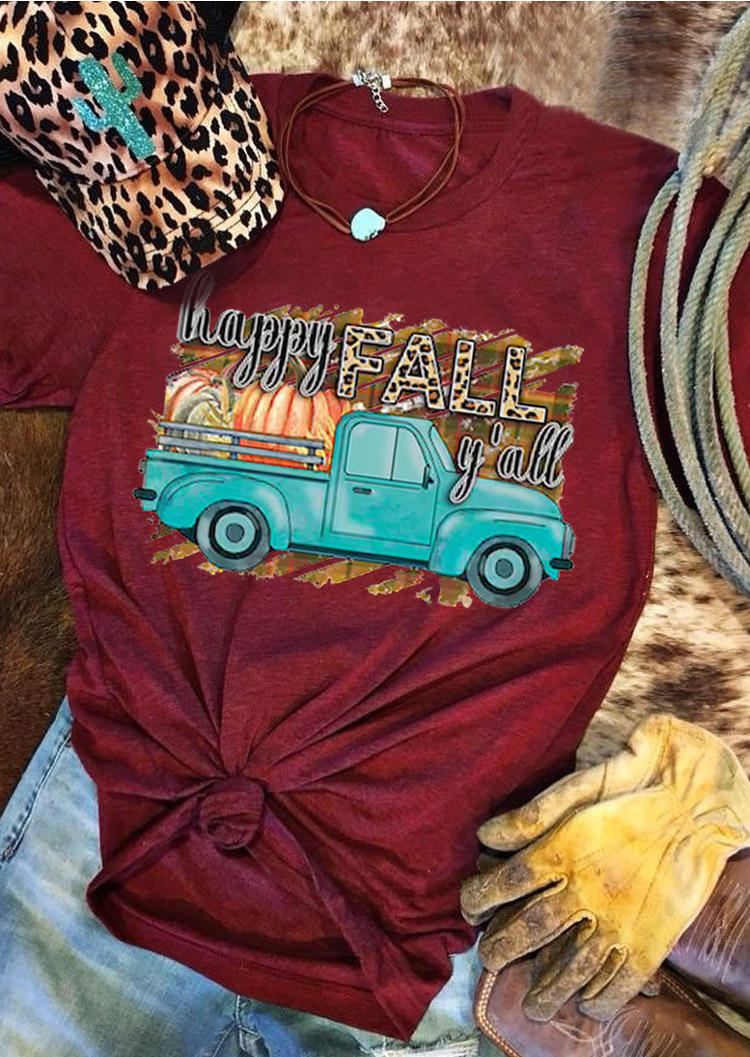 T-shirts Tees Thanksgiving Happy Fall Leopard Pumpkin T-Shirt Tee - Burgundy in Red. Size
T-shirts Tees Thanksgiving Happy Fall Leopard Pumpkin T-Shirt Tee - Burgundy in Red. Size