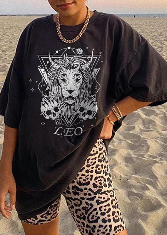T-shirts Tees Halloween Leo Lion Skull O-Neck T-Shirt Tee in Black. Size: ,M,L,XL
T-shirts Tees Halloween Leo Lion Skull O-Neck T-Shirt Tee in Black. Size: ,M,L,XL
