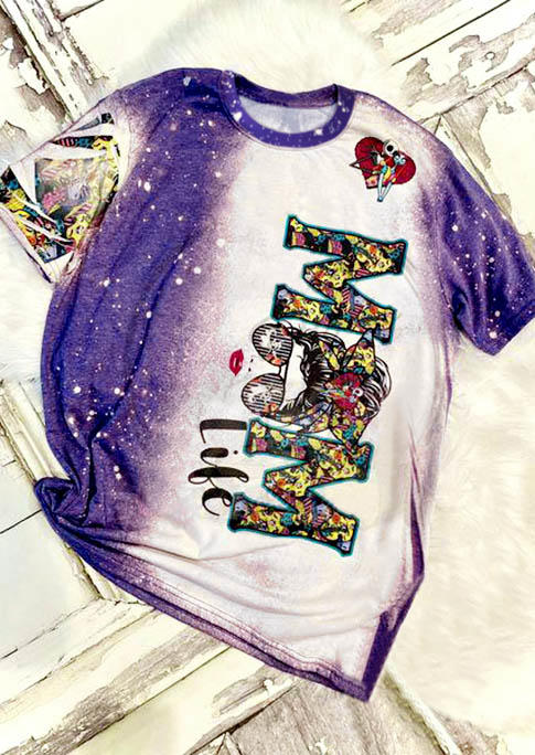 T-shirts Tees Mom Life Lips Glasses Skeleton Bleached T-Shirt Tee in Purple. Size
T-shirts Tees Mom Life Lips Glasses Skeleton Bleached T-Shirt Tee in Purple. Size