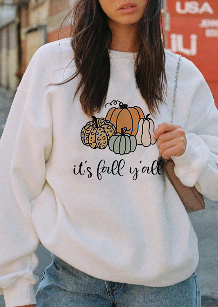 Sweatshirts Thanksgiving It' Fall Y'all Leopard Pumpkin Sweatshirt in White. Size: ,M,L,XL
Sweatshirts Thanksgiving It' Fall Y'all Leopard Pumpkin Sweatshirt in White. Size: ,M,L,XL
