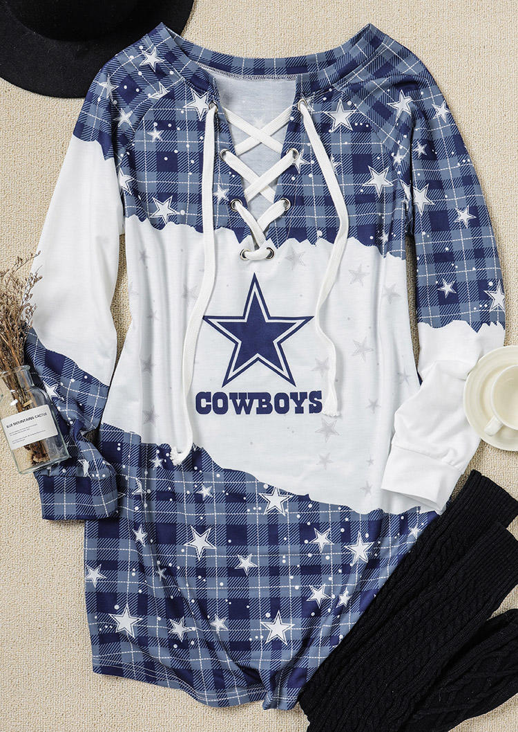 Mini Dresses Plaid Star Cowboys Lace Up Mini Sweatshirt Dress in Multicolor. Size: ,M,L
Mini Dresses Plaid Star Cowboys Lace Up Mini Sweatshirt Dress in Multicolor. Size: ,M,L