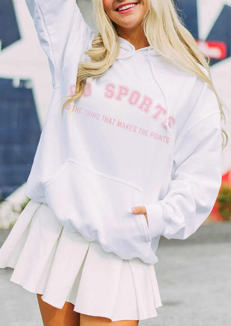 Sweatshirts Go Sports Makes The Points Drawstring Hoodie in White. Size: ,M,L,XL
Sweatshirts Go Sports Makes The Points Drawstring Hoodie in White. Size: ,M,L,XL