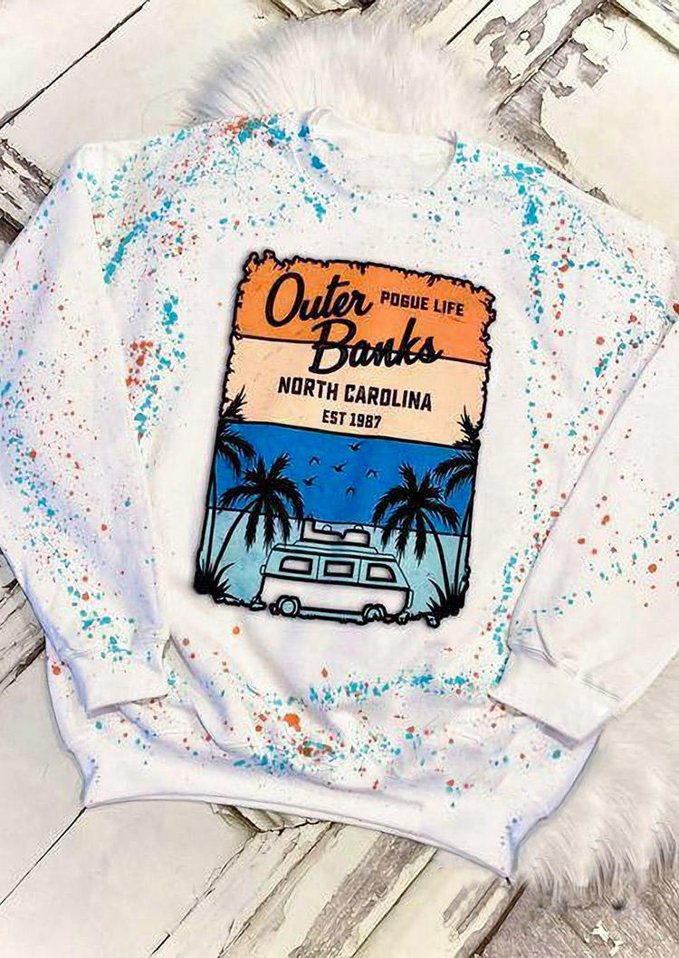 Sweatshirts Outer Banks North Carolina Bleached Sweatshirt in White. Size: ,XL
Sweatshirts Outer Banks North Carolina Bleached Sweatshirt in White. Size: ,XL