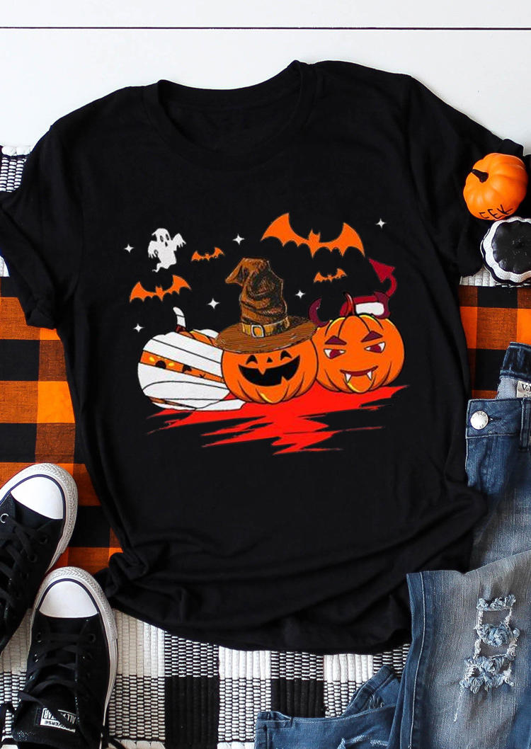 T-shirts Tees Halloween Pumpkin Bat Ghost O-Neck T-Shirt Tee in Black. Size: ,M,L,XL
T-shirts Tees Halloween Pumpkin Bat Ghost O-Neck T-Shirt Tee in Black. Size: ,M,L,XL