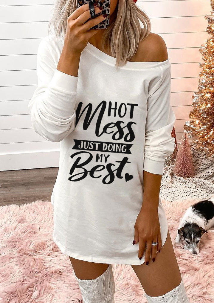 Mini Dresses Hot Mess Just Doing My Best Long Sleeve Mini Dress in White. Size: ,M,L,XL
Mini Dresses Hot Mess Just Doing My Best Long Sleeve Mini Dress in White. Size: ,M,L,XL