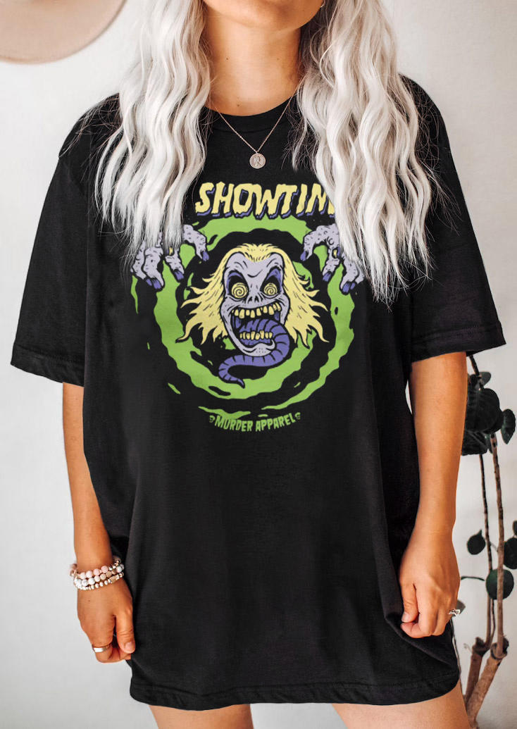 T-shirts Tees Halloween It' Showtime Vintage Horror T-Shirt Tee in Black. Size: ,M,L,XL
T-shirts Tees Halloween It' Showtime Vintage Horror T-Shirt Tee in Black. Size: ,M,L,XL