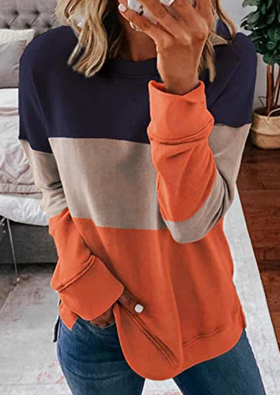 Sweatshirts Color Block Long Sleeve O-Neck Pullover Sweatshirt in Multicolor. Size
Sweatshirts Color Block Long Sleeve O-Neck Pullover Sweatshirt in Multicolor. Size