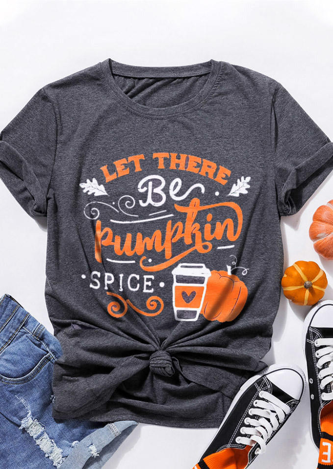 T-shirts Tees Let There Be Pumpkin Spice T-Shirt Tee in Dark Grey. Size: ,M,L,XL
T-shirts Tees Let There Be Pumpkin Spice T-Shirt Tee in Dark Grey. Size: ,M,L,XL