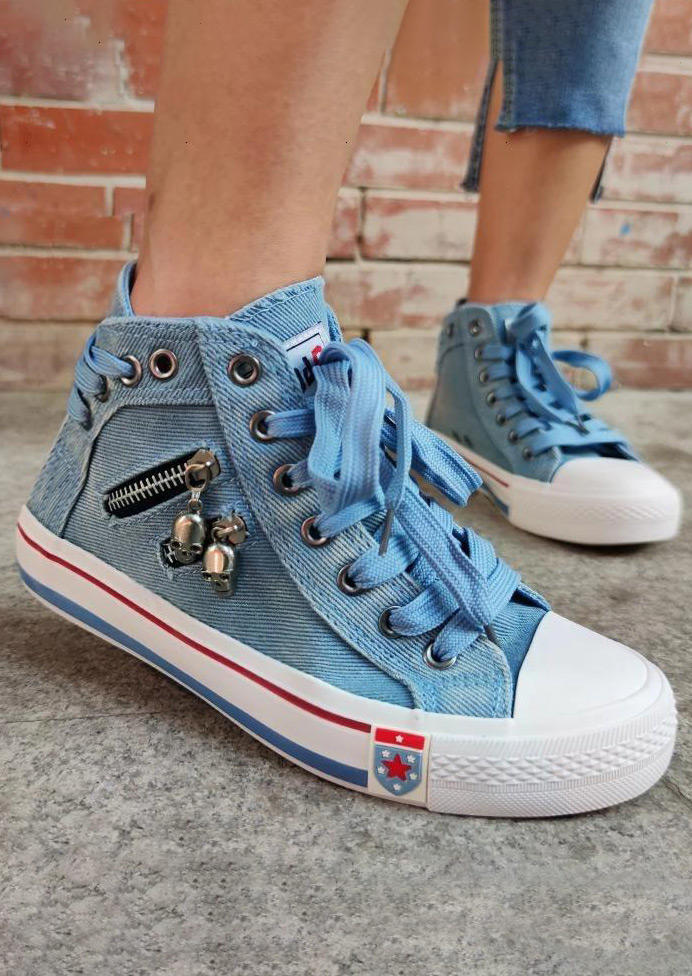 Sneakers Halloween Skull Zipper Lace Up Flat Sneakers in Blue. Size: ,38,39,40,41
Sneakers Halloween Skull Zipper Lace Up Flat Sneakers in Blue. Size: ,38,39,40,41