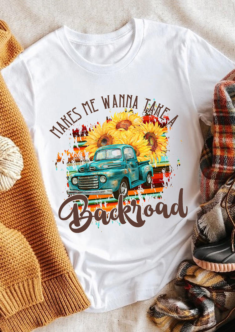 T-shirts Tees Makes Me Wanna Take A Backroad Sunflower Truck T-Shirt Tee in White. Size
T-shirts Tees Makes Me Wanna Take A Backroad Sunflower Truck T-Shirt Tee in White. Size
