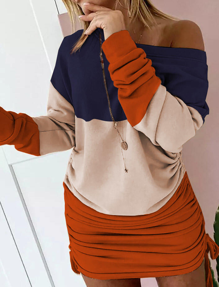 Bodycon Dresses Color Block Ruched Drawstring Long Sleeve Bodycon Dress in Multicolor. Size: ,M,L,XL
Bodycon Dresses Color Block Ruched Drawstring Long Sleeve Bodycon Dress in Multicolor. Size: ,M,L,XL