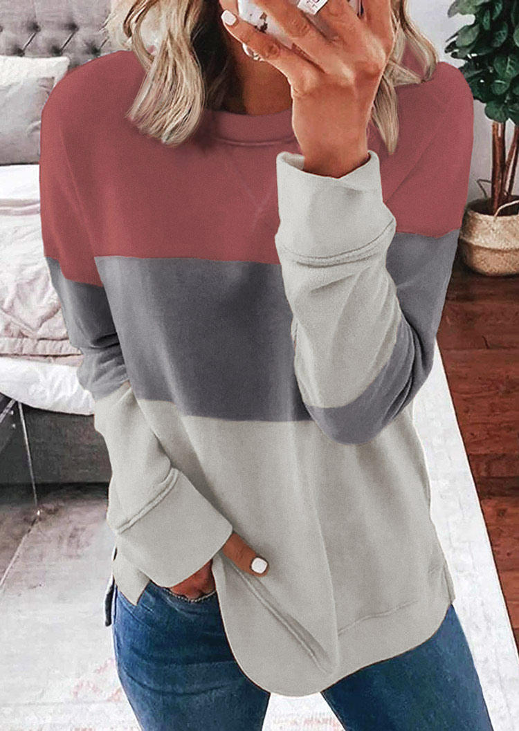 Sweatshirts Color Block Long Sleeve O-Neck Pullover Sweatshirt in Multicolor. Size
Sweatshirts Color Block Long Sleeve O-Neck Pullover Sweatshirt in Multicolor. Size