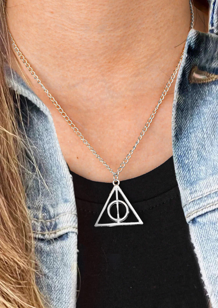 Necklaces The Deathly Hallows Resurrection Stone Triangle Pendant Necklace in Gold,Silver. Size
Necklaces The Deathly Hallows Resurrection Stone Triangle Pendant Necklace in Gold,Silver. Size