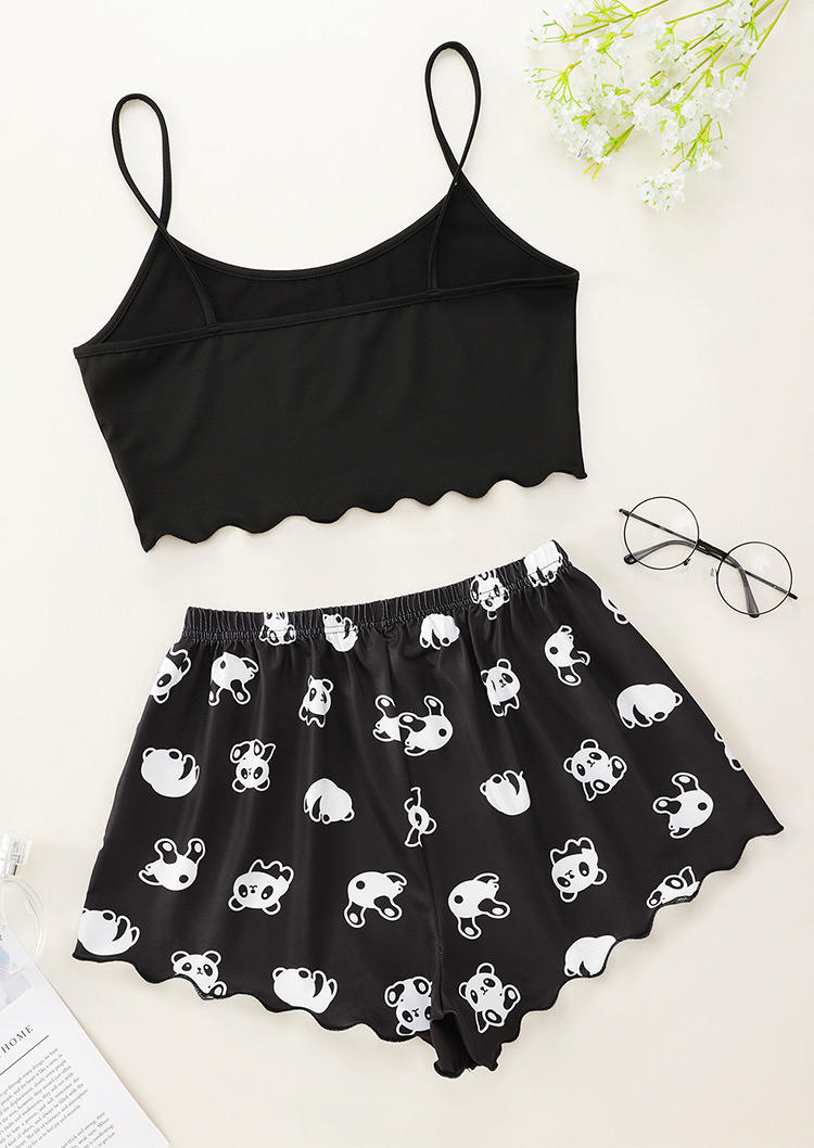Sleepwear This Is How I Row Panda Crop Camisole And Shorts Pajamas Set in Black. Size
Sleepwear This Is How I Row Panda Crop Camisole And Shorts Pajamas Set in Black. Size