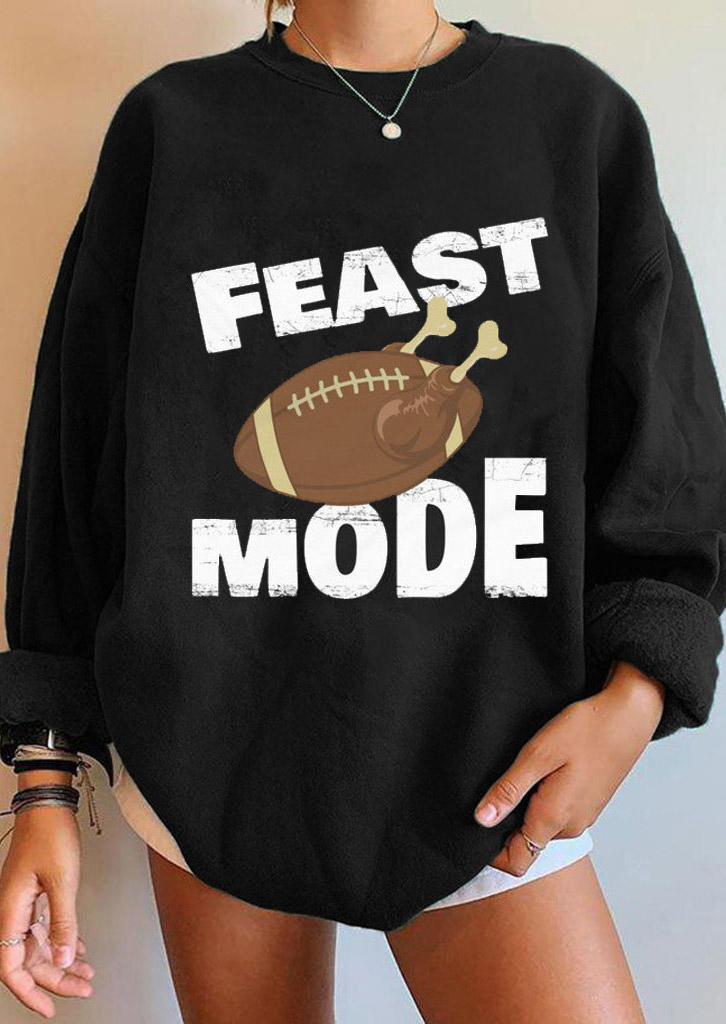 Sweatshirts Thanksgiving Turkey Feast Mode Baseball Sweatshirt in Black. Size: ,M,L,XL
Sweatshirts Thanksgiving Turkey Feast Mode Baseball Sweatshirt in Black. Size: ,M,L,XL