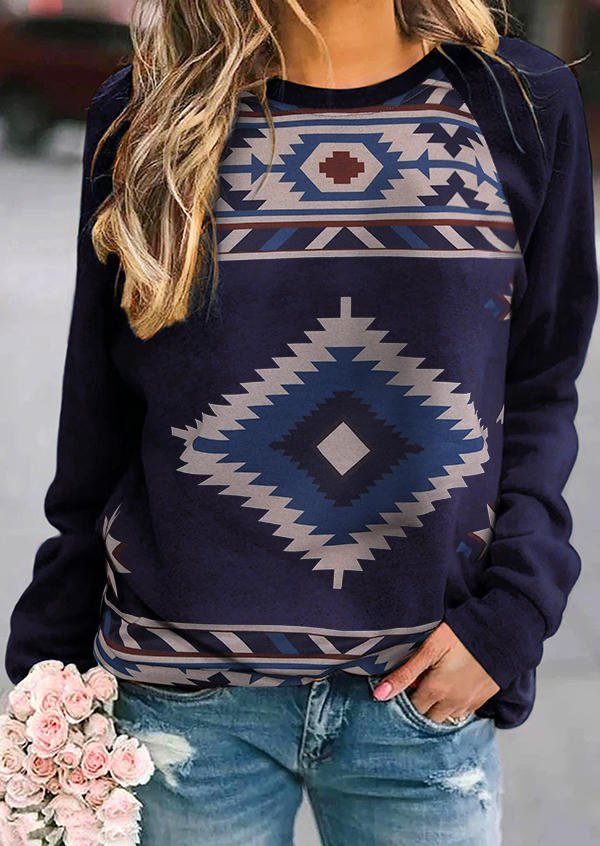 Sweatshirts Aztec Geometric Long Sleeve O-Neck Sweatshirt in Navy Blue. Size: ,M,L,XL
Sweatshirts Aztec Geometric Long Sleeve O-Neck Sweatshirt in Navy Blue. Size: ,M,L,XL