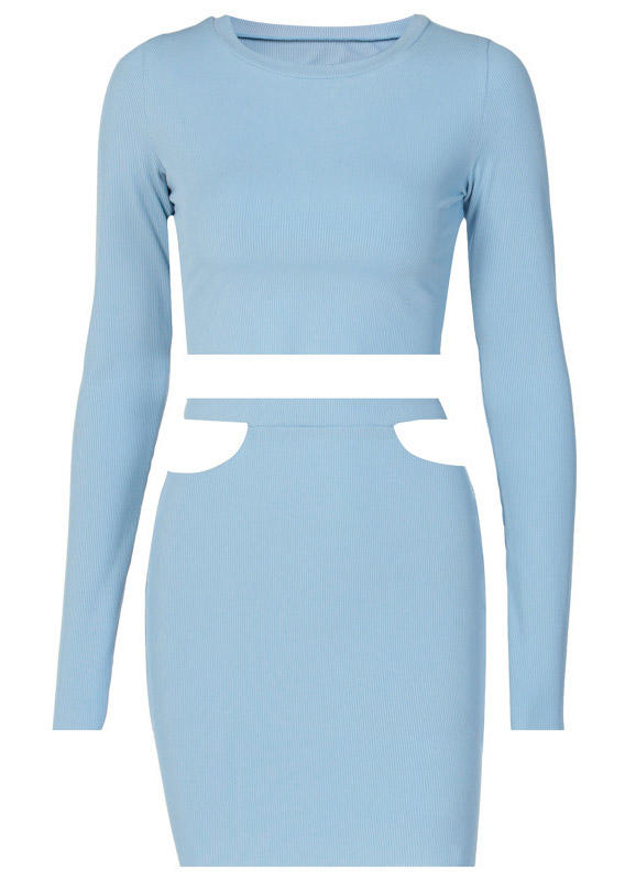 Two-piece Dresses Button Crop Top And Hollow Out Mini Skirt Outfit in Blue. Size: ,M,L
Two-piece Dresses Button Crop Top And Hollow Out Mini Skirt Outfit in Blue. Size: ,M,L