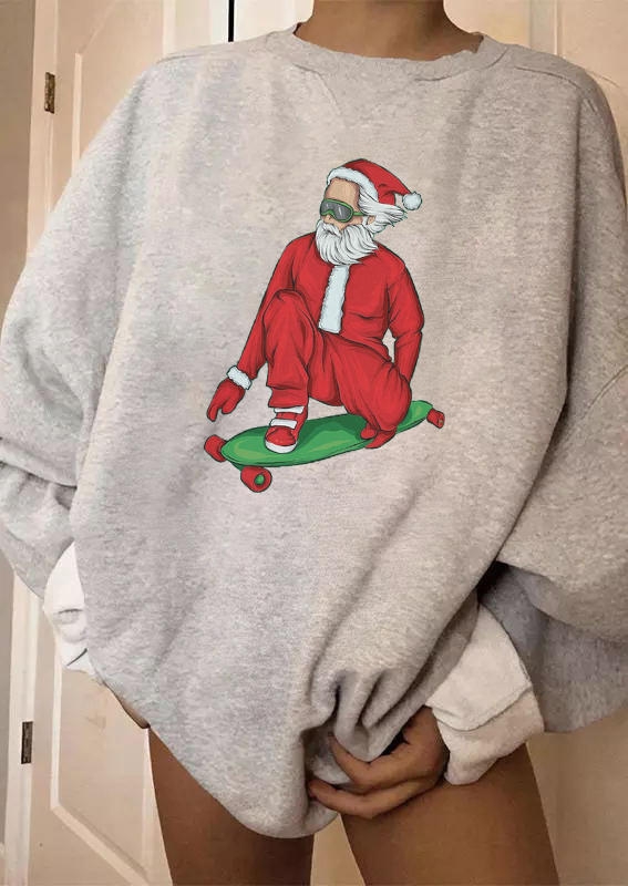 Sweatshirts Christmas Santa Claus Skateboard Long Sleeve Sweatshirt in Gray. Size: ,M,L,XL
Sweatshirts Christmas Santa Claus Skateboard Long Sleeve Sweatshirt in Gray. Size: ,M,L,XL
