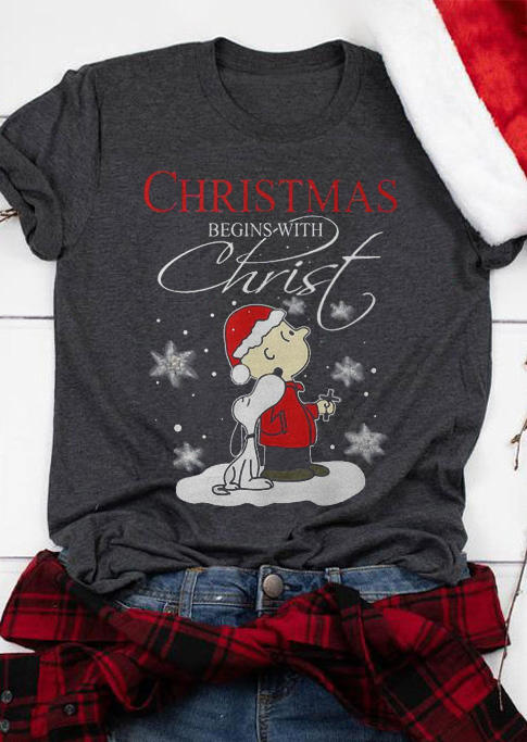 T-shirts Tees Christmas Begins With Christ Cartoon T-Shirt Tee in Dark Grey. Size: ,XL
T-shirts Tees Christmas Begins With Christ Cartoon T-Shirt Tee in Dark Grey. Size: ,XL