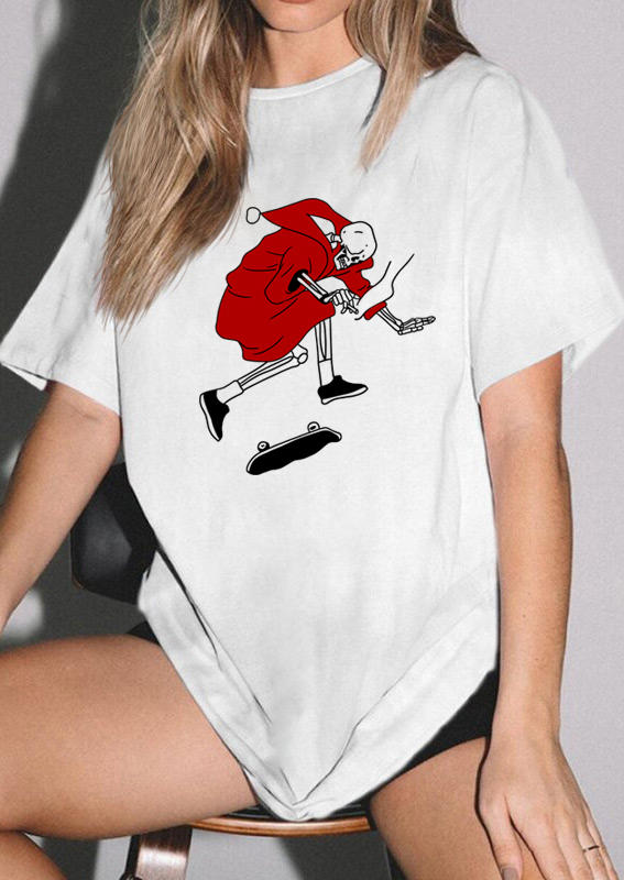 T-shirts Tees Christmas Skeleton Skateboard T-Shirt Tee in White. Size: ,M,L,XL
T-shirts Tees Christmas Skeleton Skateboard T-Shirt Tee in White. Size: ,M,L,XL